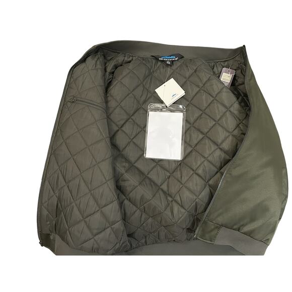 NWT Tri Mountain Olive Green Bomber Jacket Men's size L - Picture 3 of 8